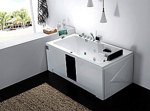 Ванна акриловая Gemy Enjoy Yourself G9066-II O 171х86 белая с гидромассажем купить в интернет-магазине Sanbest