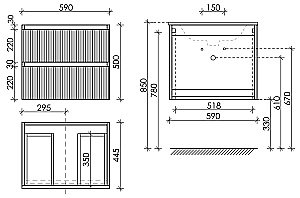 Тумба с раковиной Sancos SNOB R SNR60CE 60 Beige Soft для ванной в интернет-магазине Sanbest