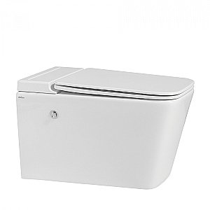Унитаз подвесной ABBER Rechteck AC1202P импульсный смыв, с крышкой микролифт купить в интернет-магазине Sanbest