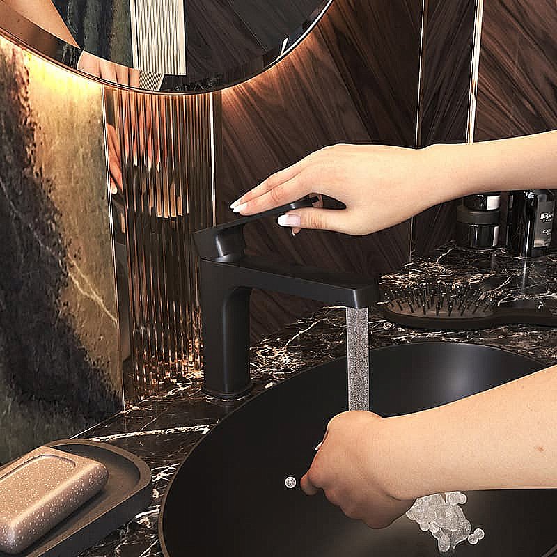 Смеситель для раковины Elghansa Heffen 1652520-Black черный купить в интернет-магазине сантехники Sanbest