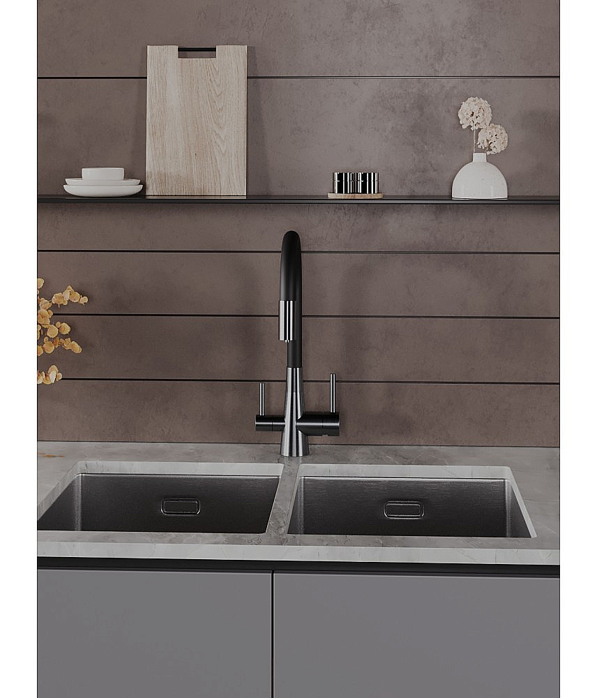 Смеситель для кухни Agger Elegant A3230355 оружейная сталь матовая купить в интернет-магазине сантехники Sanbest