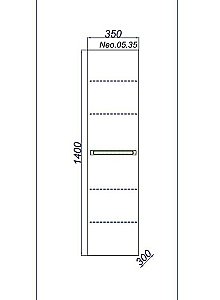 Пенал напольный AQWELLA Нео 35 для ванной в интернет-магазине сантехники Sanbest
