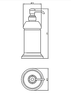 Диспенсер настольный Migliore Mirella белая керамика/бронза купить в интернет-магазине сантехники Sanbest