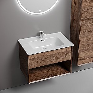 Тумба с раковиной Sancos Marmi 1.0 70 MR1.070ECH дуб чарльстон для ванной в интернет-магазине Sanbest