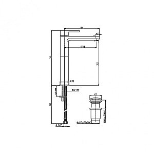 Смеситель для раковины PAINI Arena 92CR211LLBLFTSSRKM хром купить в интернет-магазине сантехники Sanbest