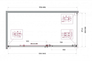 Душевой уголок BelBagno SOFT_CLOSE-2-AH-1 180х90 стекло прозрачное/профиль оружейная сталь купить в интернет-магазине Sanbest