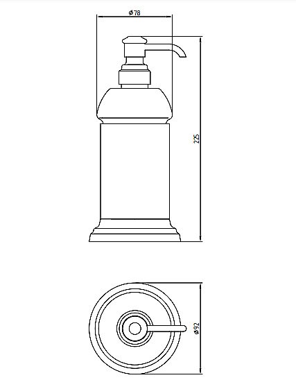 Диспенсер настольный Migliore Mirella белая керамика/бронза купить в интернет-магазине сантехники Sanbest