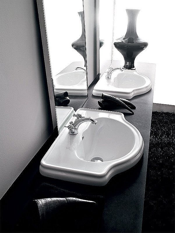 Раковина Kerasan Retro 62 103001*1 белая купить в интернет-магазине Sanbest