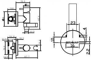 Гигиенический душ Bravat ELER D9137CP-RUS купить в интернет-магазине сантехники Sanbest