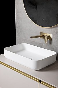 Раковина накладная Armadi Art Corian Slim 879-60-MW белая купить в интернет-магазине Sanbest