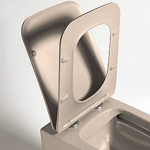 Унитаз Vincea Q-Line VT1-12MC безободковый, с крышкой микролифт, капучино матовый купить в интернет-магазине Sanbest