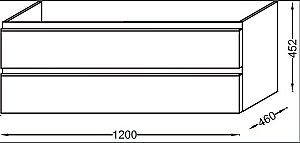 Тумба с раковиной Jacob Delafon VOX EB2021-RA 120 серый антрацит лак для ванной в интернет-магазине Sanbest