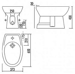 Биде напольное Creavit Sedef SD500-00CB00E-0000 купить в интернет-магазине Sanbest