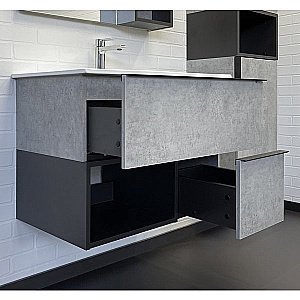 Тумба с раковиной Comforty Франкфурт 00-00011080 75 бетон светлый для ванной в интернет-магазине Sanbest