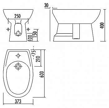 Биде напольное Creavit Sedef SD500-00CB00E-0000 купить в интернет-магазине Sanbest