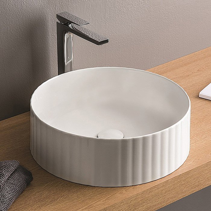 Раковина накладная Artceram Millerighe 44 OSL010 05 00 белая матовая купить в интернет-магазине Sanbest