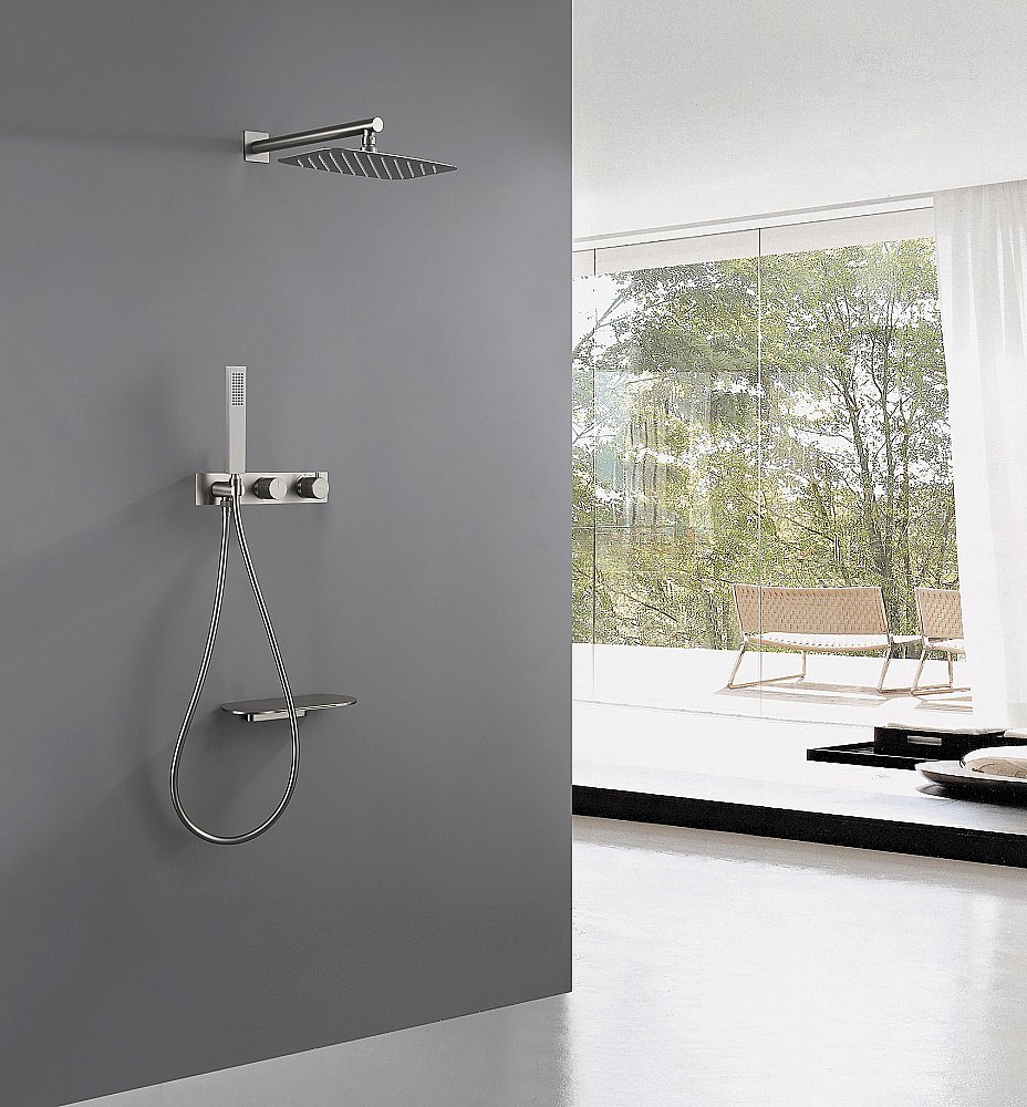 Душевая система ABBER Rund AF8750NG сатин купить в интернет-магазине сантехники Sanbest