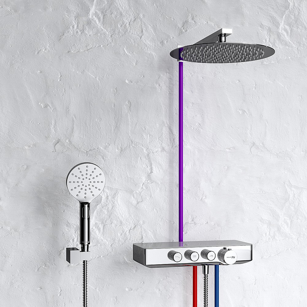 Душевая система WasserKRAFT Mindel A8599.090.116.010.127.011 Thermo хром купить в интернет-магазине сантехники Sanbest