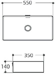 Раковина накладная Aquanet Perfect-3-MB 55 273676 черная матовая купить в интернет-магазине Sanbest