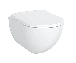 Унитаз подвесной Geberit Acanto Rimfree 500.684.00.1 безободковый, с форсункой биде, с крышкой микролифт, белый купить в интернет-магазине Sanbest