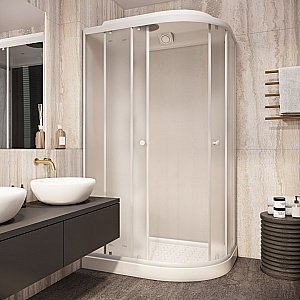 Душевая кабина Parly Effect EF1231R, ABS-пластик, серая, 120x80 см, правая купить в интернет-магазине Sanbest