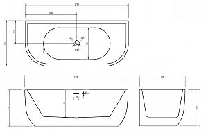 Акриловая ванна Abber AB9316 170х75 купить в интернет-магазине Sanbest