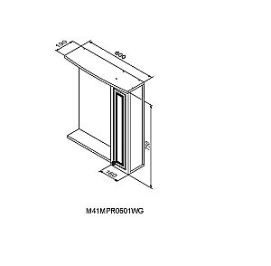 Зеркало со шкафом RedBlu by Damixa Palace One M41MPR0601WG в ванную от интернет-магазине сантехники Sanbest