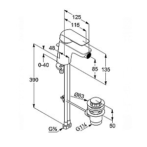 Смеситель для биде Kludi Ameo 412160575 купить в интернет-магазине сантехники Sanbest