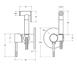 Гигиенический душ со смесителем Cezares RELAX-DIF-01 хром купить в интернет-магазине сантехники Sanbest