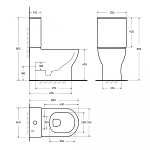 Унитаз-компакт напольный BelBagno Sfera-Tor BB2141CP-TOR/SC+BB2141T белый, безободковый, с крышкой микролифт, с бачком, слив-торнадо купить в интернет-магазине Sanbest
