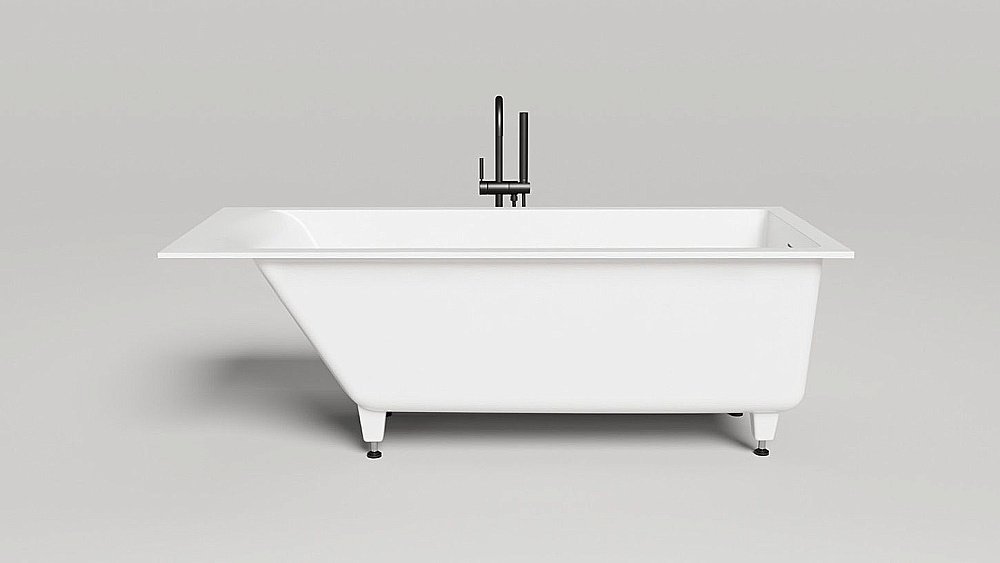 Ванна Salini Cascata S-Stone 170х75 104323M белая матовая купить в интернет-магазине Sanbest