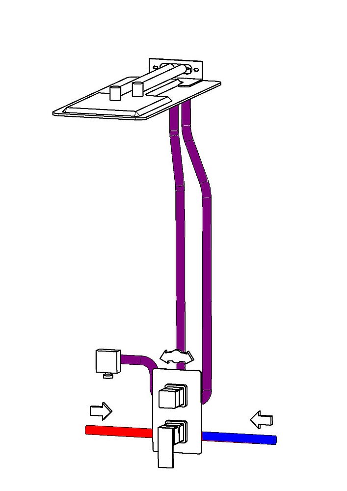 Душевая система Rav-Slezak Sk0060 хром купить в интернет-магазине сантехники Sanbest