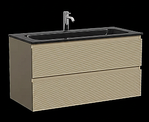 Тумба с раковиной Sancos FOLK FL100CP/CN7013MB 100 капучино для ванной в интернет-магазине Sanbest