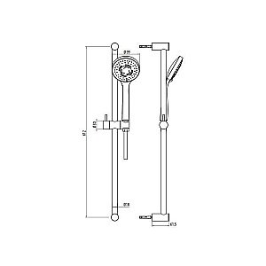 Душевая гарнитура Gattoni Programma doccia 1081/PDC0 купить в интернет-магазине сантехники Sanbest