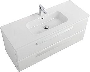 Тумба с раковиной Cezares ECO-CER-N 120 ECO-CER-N-1200-2C-SO-BO белая матовая для ванной в интернет-магазине Sanbest