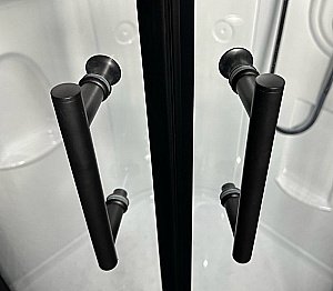 Душевая кабина Royal Bath Practic 90х90 RB 90HK1-T-BL стекло прозрачное/профиль черный купить в интернет-магазине Sanbest