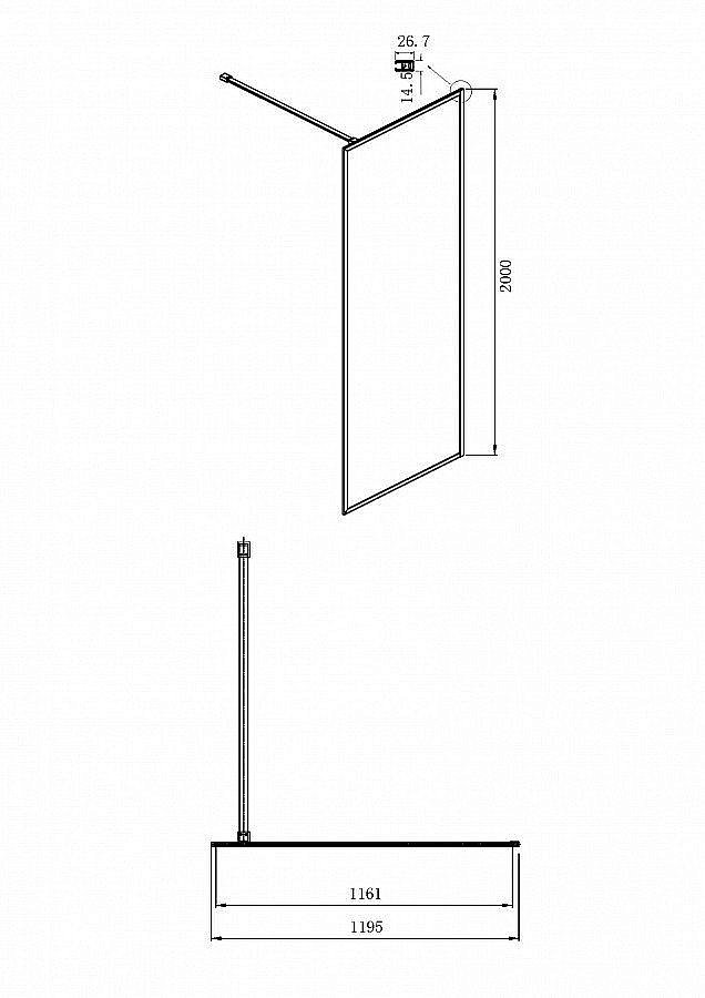 Душевое ограждение Ambassador Walk-in 15031216 120 купить в интернет-магазине Sanbest