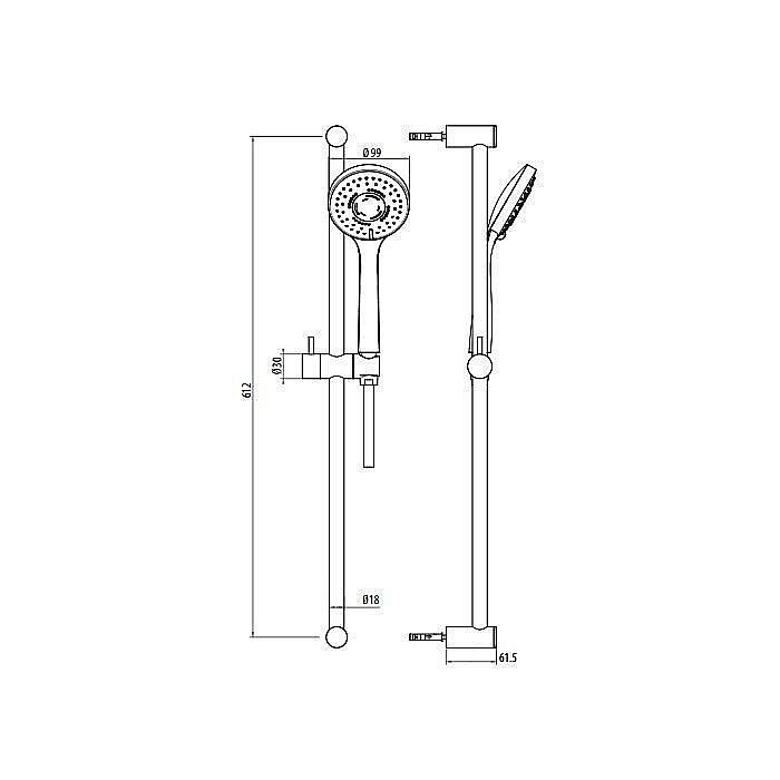 Душевая гарнитура Gattoni Programma doccia 1081/PDC0 купить в интернет-магазине сантехники Sanbest