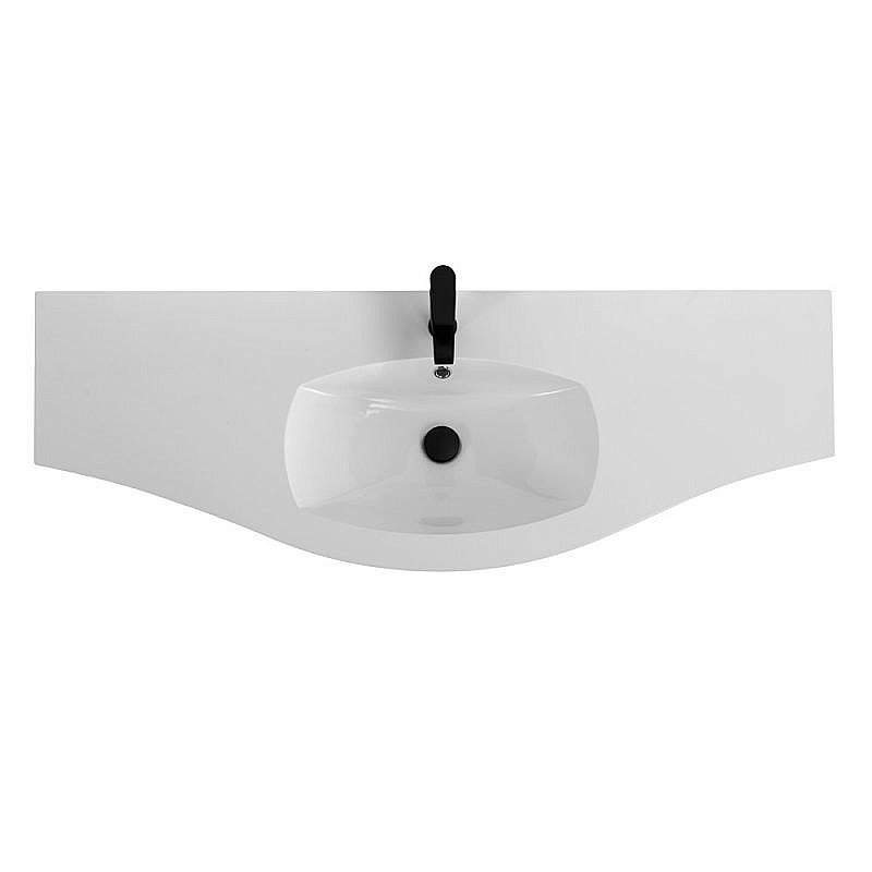 Тумба с раковиной Cezares Vague 138 Bianco lucido для ванной в интернет-магазине Sanbest