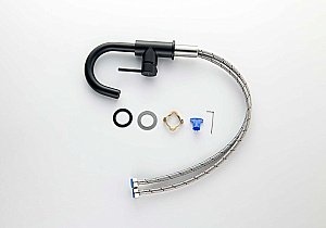 Смеситель для раковины Европа AQ1307MB черный матовый, без донного клапана купить в интернет-магазине сантехники Sanbest