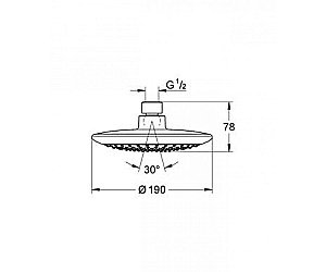 Верхний душ Grohe Rainshower Solo 100 27370000 купить в интернет-магазине сантехники Sanbest