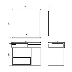 Зеркало Comforty Джанкой 90 00-00014151 в ванную от интернет-магазине сантехники Sanbest
