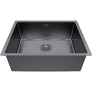 Кухонная мойка Paulmark Lassan 54 LA54-GM вороненая сталь купить в интернет-магазине сантехники Sanbest