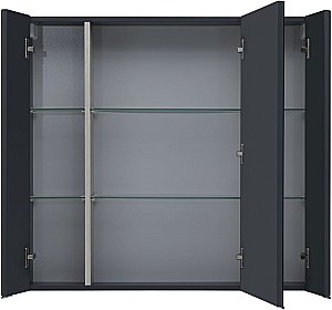 Зеркальный шкаф Aquanet Алвита new 90 антрацит купить в интернет-магазине сантехники Sanbest