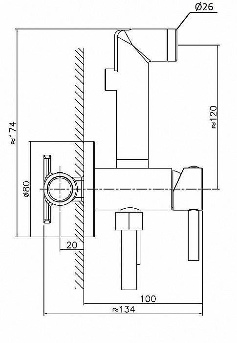 Гигиенический душ Orange Karl M05-888cr хром купить в интернет-магазине сантехники Sanbest