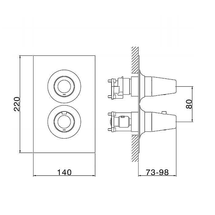 Смеситель для душа Cisal VITA VI0BT03021 хром купить в интернет-магазине сантехники Sanbest