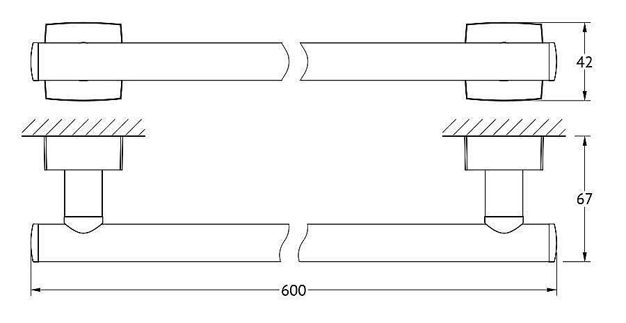 Полотенцедержатель FBS Esperado 60 ESP 032 купить в интернет-магазине сантехники Sanbest