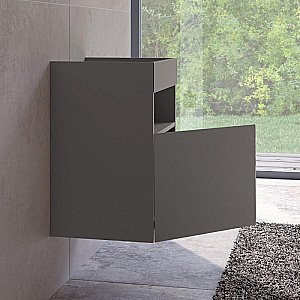 Тумба с раковиной KEUCO STAGELINE 32822290001 46 петли слева, инокс матовый для ванной в интернет-магазине Sanbest