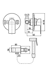 Гигиенический душ Rav-Slezak VLTAVA VT442/1 купить в интернет-магазине сантехники Sanbest