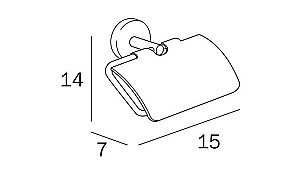 Держатель для туалетной бумаги с крышкой Inda Forum A36260CR хром купить в интернет-магазине сантехники Sanbest